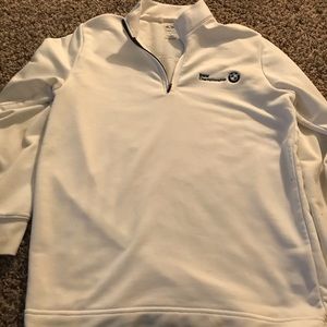 BMW half zip long sleeved shirt